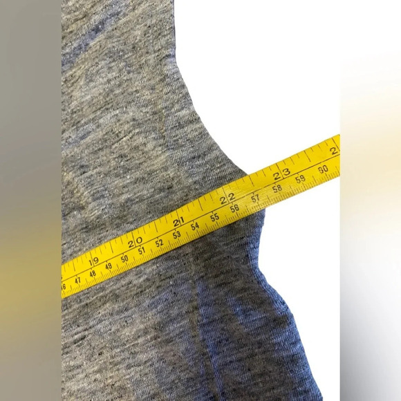 Eileen Fisher Gray Linen Swing Top Tee - Picture 6 of 7